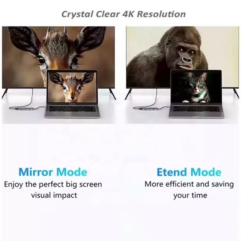 Станция соединения USB C типа C с HDTV HDMI VGA USB RJ45 и быстрой передачей данных
