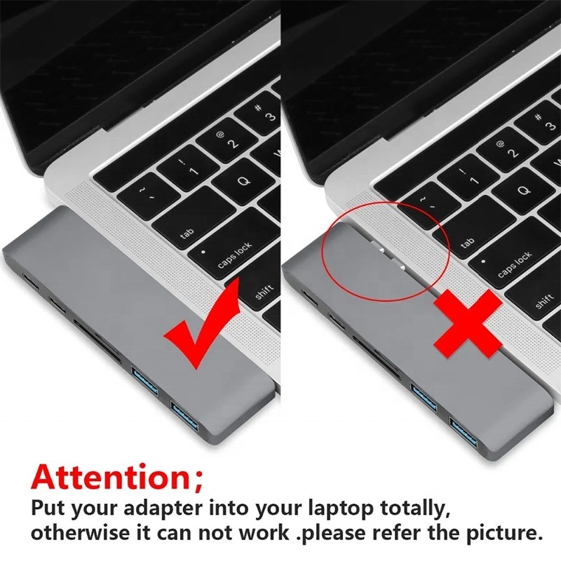 Мультипортная стыковочная станция 6-в-1 тип-С адаптер с выходом SD/TF 2*USB3.0 2*USB-C