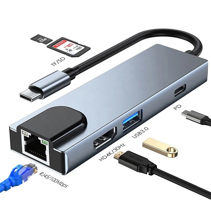Синяя USB C PD стыковая станция для зарядки ноутбука функции передачи данных видео выход
