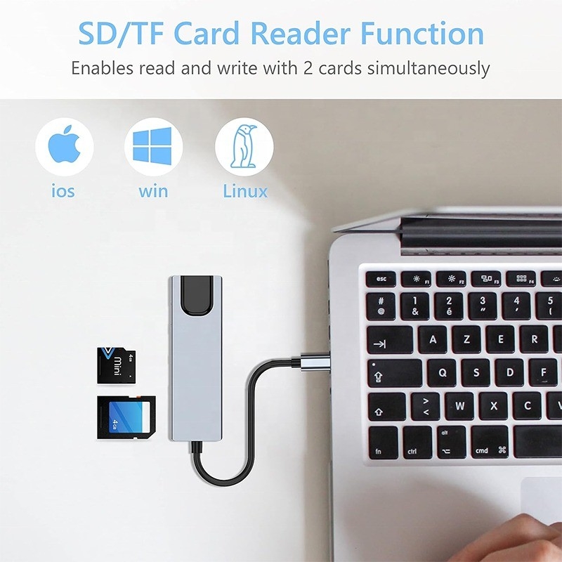 Синяя USB C PD стыковая станция для зарядки ноутбука функции передачи данных видео выход