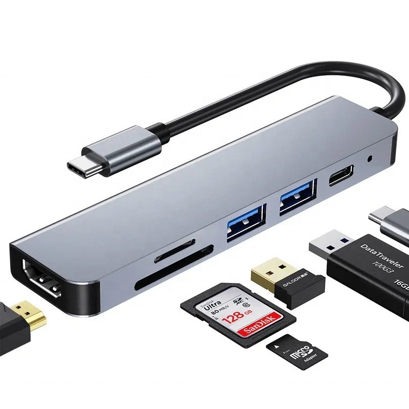 USB 3.1 Docking Station Hub с 4K HDMI USB3.0 TF SD Card Reader и 87W PD зарядкой