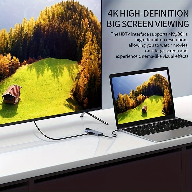 Быстрая зарядка 16 в 1 USB C адаптер для мобильного телефона ноутбук 4K HDMI RJ45 PD