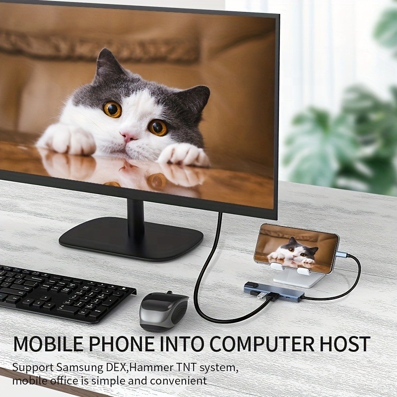 Быстрая зарядка 16 в 1 USB C адаптер для мобильного телефона ноутбук 4K HDMI RJ45 PD