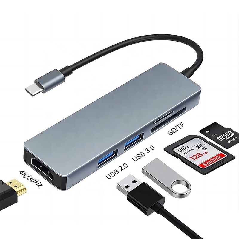 11 в 1 USB-C Хаб Type-C To HDMI USB3.0 USB2.0 SD TF адаптерный хаб с карточным считывателем