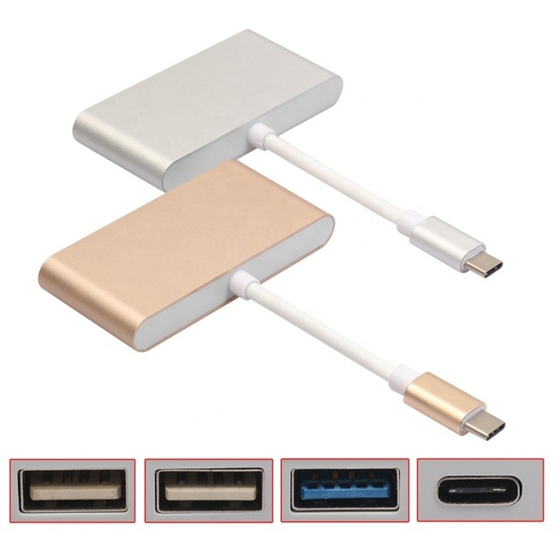 USB 3.1 Интерфейс 4-в-1 тип C Хаб многократный адаптер для скоростной передачи данных