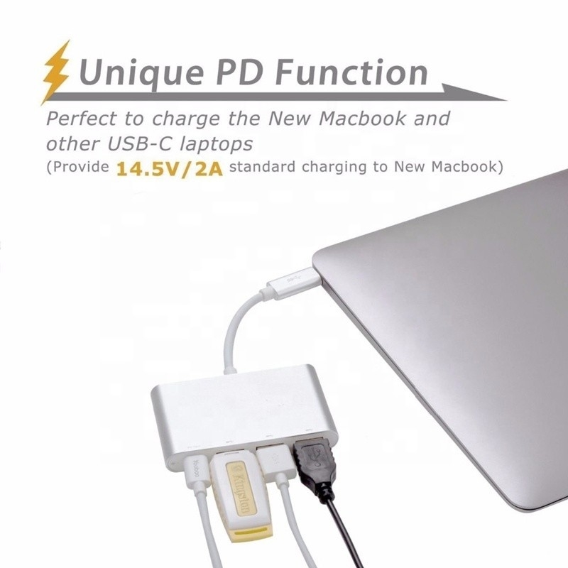 USB 3.1 Интерфейс 4-в-1 тип C Хаб многократный адаптер для скоростной передачи данных