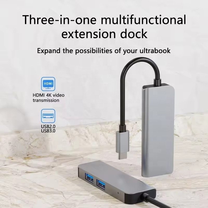 USB C Hub с 4K HDMI и высокоскоростным USB 3.0 совместим для Windows Mac