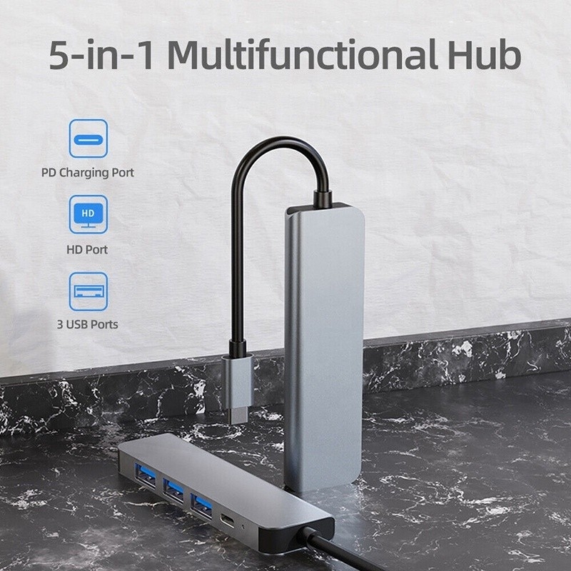 Персонализированный 6-в-1 USB C Type-C Hub к 4K HDMI и USB 3.0 для Macbook OEM / ODM