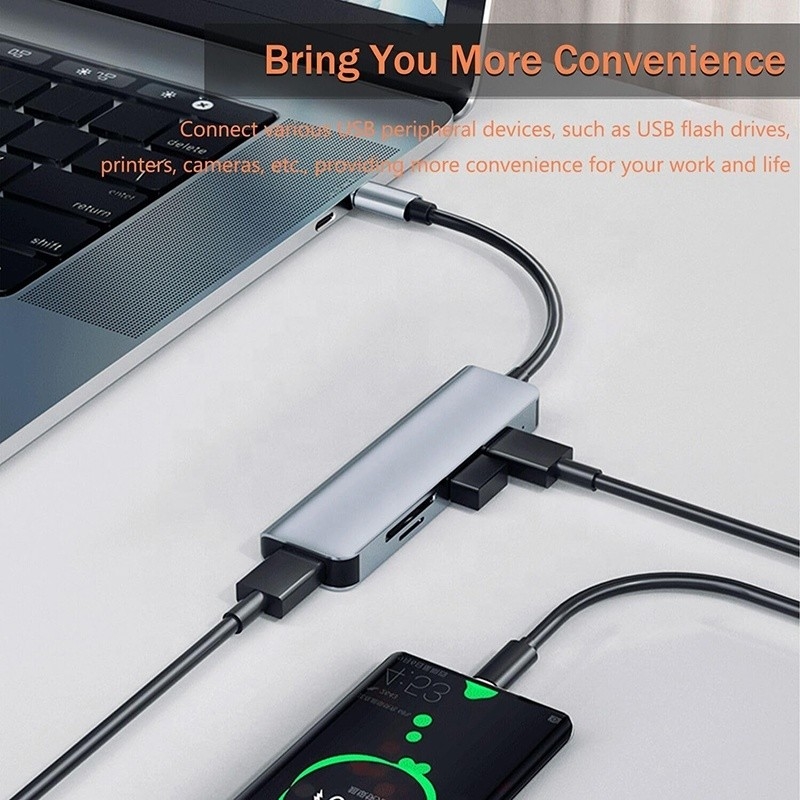 USB A/C Input USB 3.0 Type C Multiport Adapter Docking Station с считывателем карт SD/TF