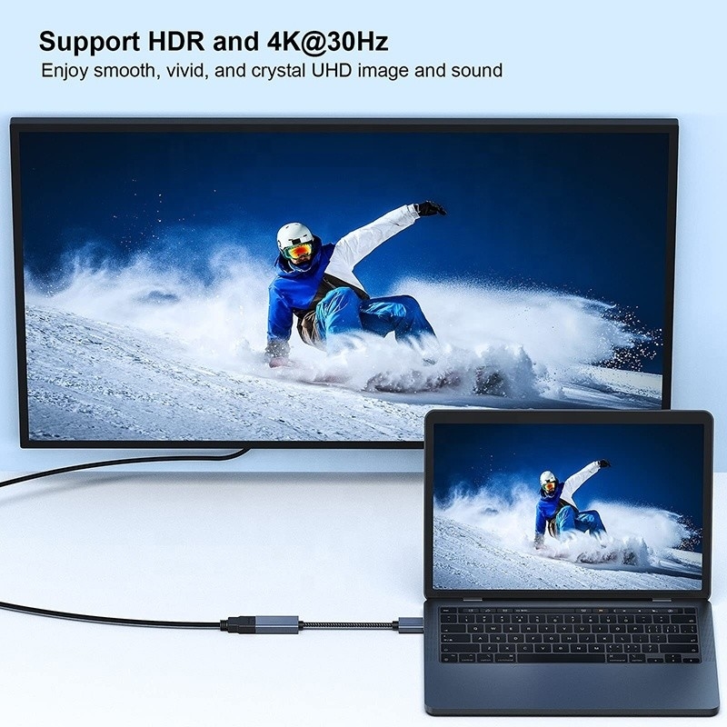 4K разрешение USB C Hub Displayport к HDMI кабель адаптера мужчина к женщине 1080P 4K30Hz 4K60Hz