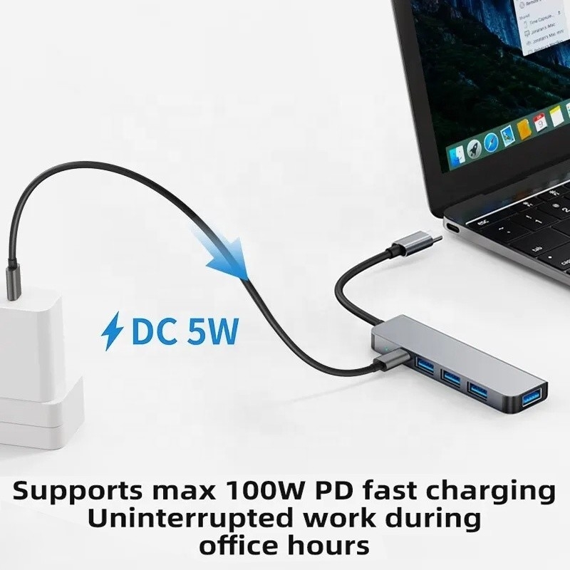 9-в-1 USB C Type C Adapter Hub с 100W PD зарядкой и выходом USB3.0 3*USB2.0