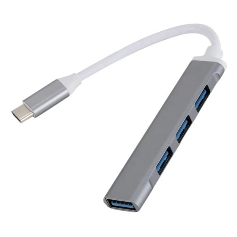 Алюминиевый 4 порта USB Type-C на USB 3.0 2.0 Data Hub для высокоскоростной передачи данных