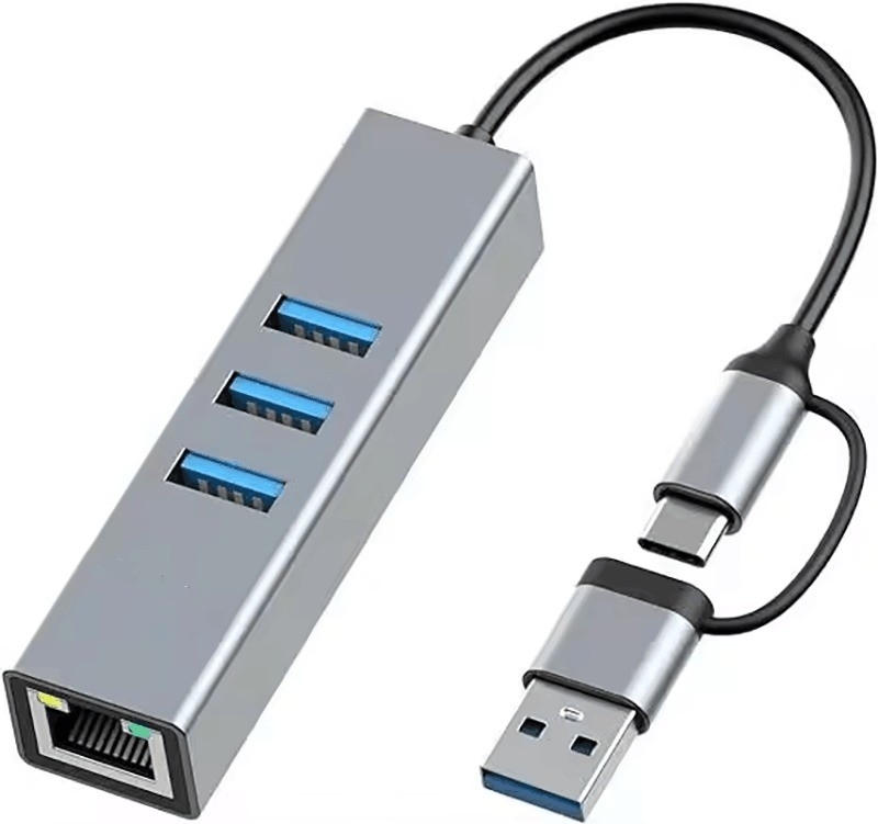 USB Type-C на Ethernet адаптер с 14 портами USB 1000 Мбит/с Гигабитный RJ45 LAN Hub