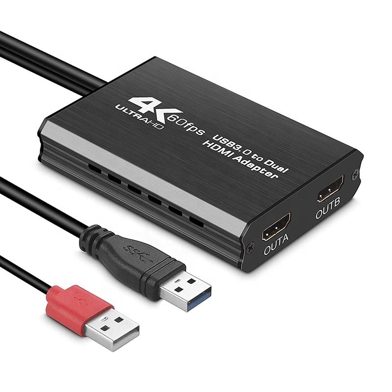 Нещищенный USB 3.0 Dual HDMI x2 Output Audio Converter Конвертор для ноутбука