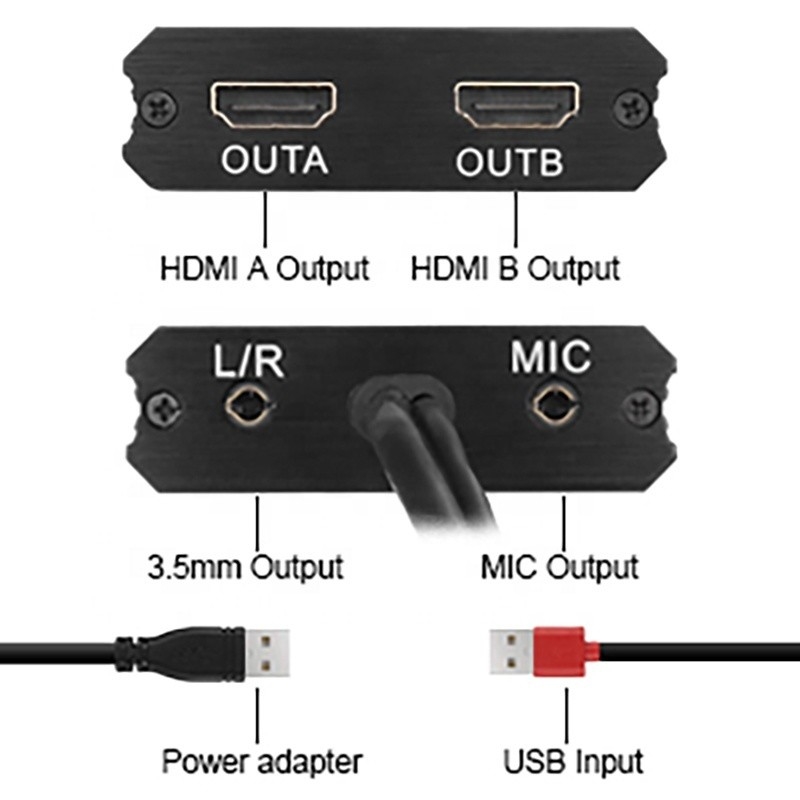 Нещищенный USB 3.0 Dual HDMI x2 Output Audio Converter Конвертор для ноутбука
