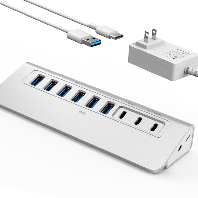 10 портов USB C Hub портативный USB C Hub тип C до 4 портов USB A для ПК планшет