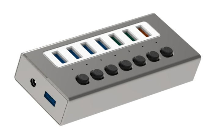 Интерфейс типа C 4 в 1 14 портов Hub Type-C OTG к USB 3.0 2.0 адаптер Алюминиевый сплав
