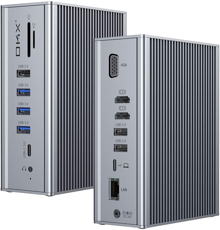 Докинг-станция для ноутбуков USB C Dual HD 4K 16-в-1 Докинг-станция с поддержкой MST