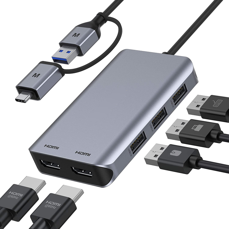 USB 3.1 Интерфейс типа 10 в 1 хаб типа C для высокоскоростной передачи данных и зарядки