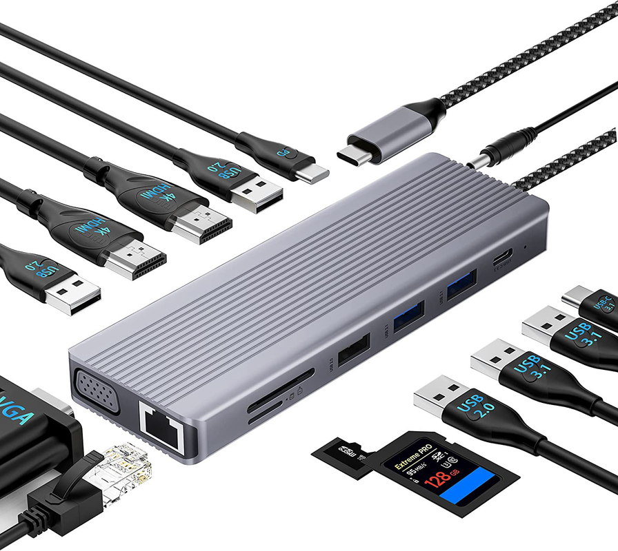 Настройка длины серый USB-C на HDMI 2.1 адаптер 8K 60Hz для скорости USB Type C 3.1 ноутбуки