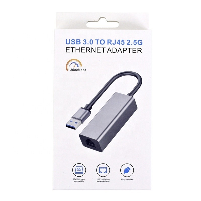 2500 Мбит / с Супер скорость 2.5G USB 3.0 сетевой карты адаптер с 2.5G Гигабит Эфирна