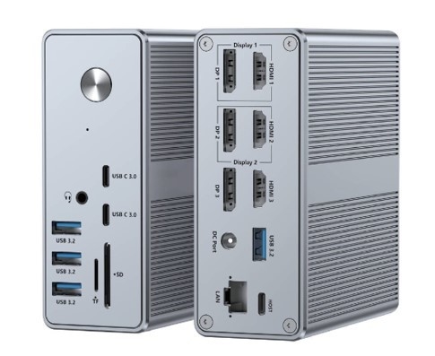 Доставка энергии до 120 Вт USB-C Хаб Докинговая станция с микроSD3.0 Карточный считыватель с производительностью