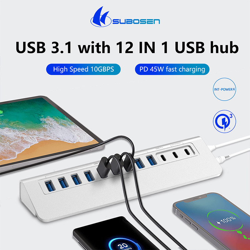 Настраиваемый портовый расширитель типа C с разъемом USB A Поддержка OEM / ODM