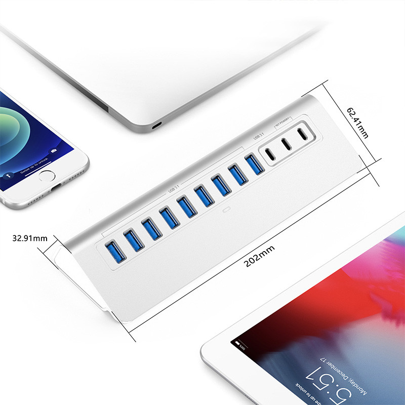 Настраиваемый портовый расширитель типа C с разъемом USB A Поддержка OEM / ODM
