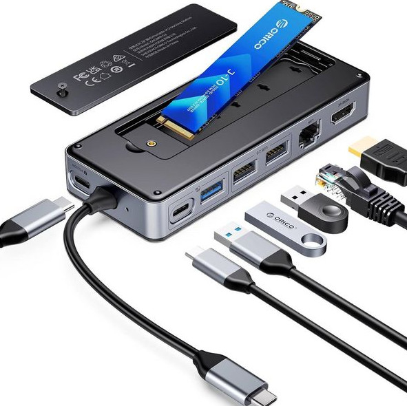 Displaylink Usb 3.0 Docking Station Enclosure Of NVMe NGFF SSDs Windows Mac Chrome OS Устройство для отображения USB 3.0 Сцепление с док-станцией NVMe NGFF SSD Windows Mac Chrome OS