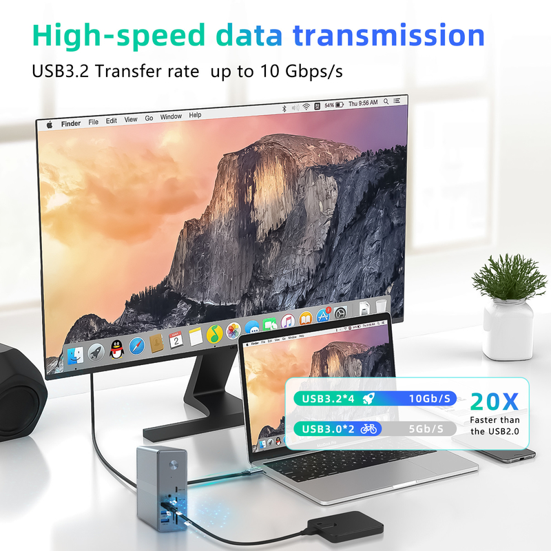 Компактный дизайн USB-C многопортовый стыковка - конечное решение для пользователей Chrome OS