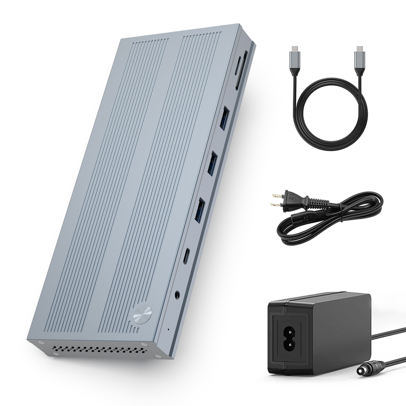 14 в 1 USB-C док-станция с дисплейной связью IC типа C до HDMI поддерживает три экрана до 4K Алюминиевого сплава и ABS