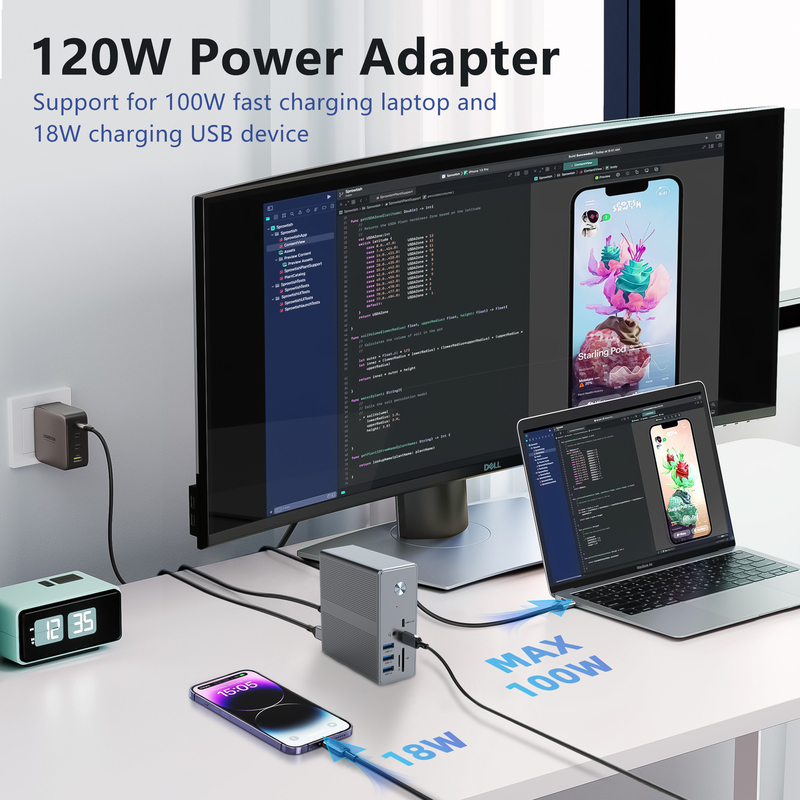 DC36-X1 Thunderbolt Docking с поддержкой дисплея 60Hz/30Hz и скоростью передачи данных до 10Gbps