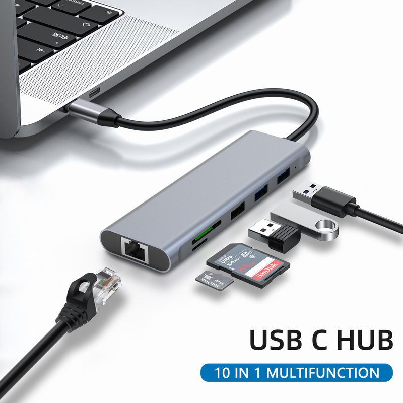 Type C USB Multi Port Hub USB Type-C адаптер с USB 3.0 портами и RU6A-H2