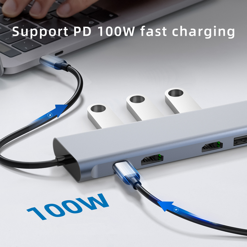 Type C USB Multi Port Hub USB Type-C адаптер с USB 3.0 портами и RU6A-H2