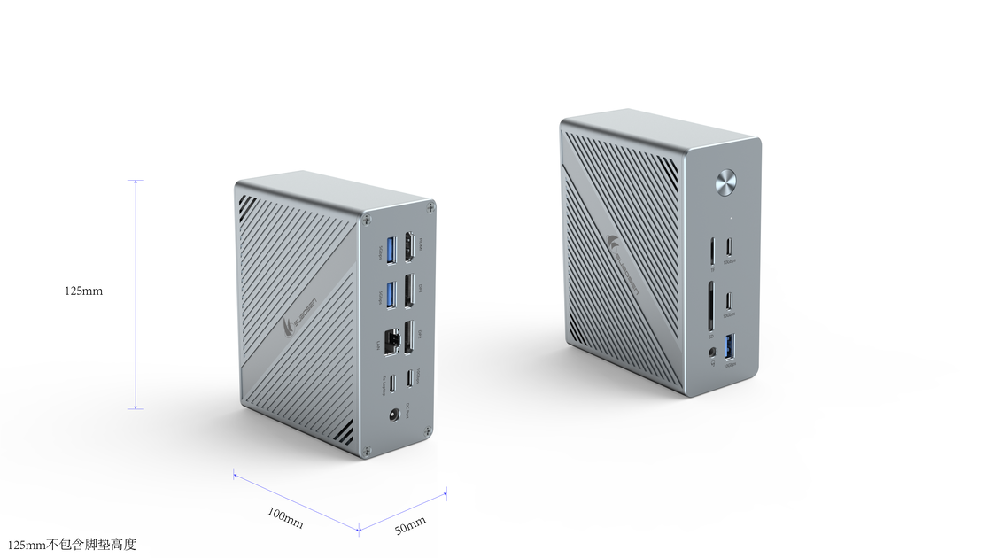 Компактный концентратор расширения USB C, оснащенный устройством чтения SD-карт HDMI USB 3.0 Ethernet и системой подачи питания, поддерживающей несколько операционных систем